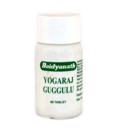 Yogaraj Guggulu, 60 tabletek, Baidyanath - ubytek gęstości kości, zapalenie stawów Yogaraj Guggulu, 60 tabletek, Baidyanath - ubytek gęstości kości, zapalenie stawów