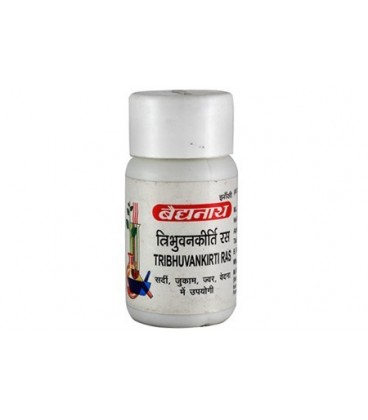 Tribhuvan Kirti Ras 80 tabletek Baidyanath - gorączką i grypa Tribhuvan Kirti Ras 80 tabletek Baidyanath - gorączką i grypa